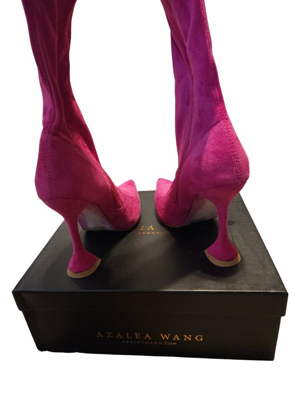 NWB Azalea Wang Pink thigh high boots size 8.5